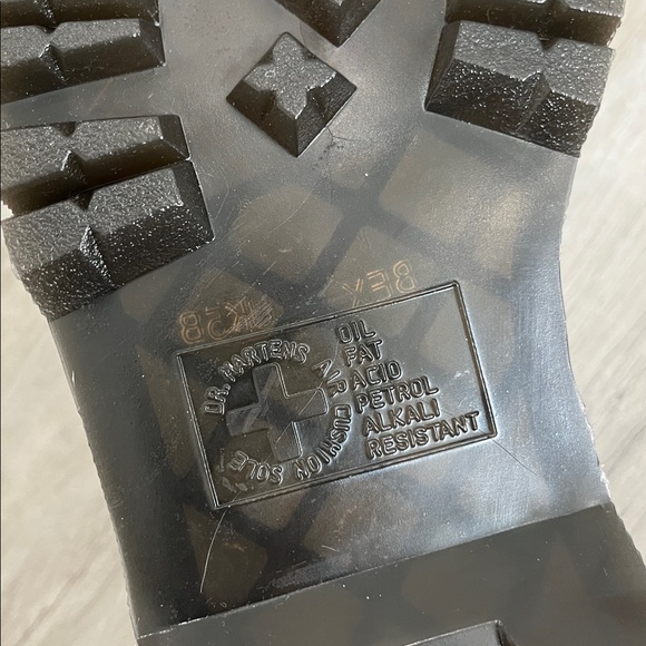 Doc Dr Martens 1461 Oxford Platform Shoes Black Calf Hair Leather Grunge Women 7 - Picture 13 of 13